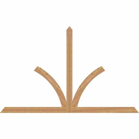 Ekena Millwork Richland Timber Gable Bracket, Western Red Cedar, 84"W x 53"H x 1 1/2"D x 3 1/2"F, 15/12 Pitch GBW084X53X0204RIC00SWR